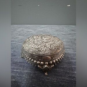 vintage silver plated japanese Jewelry box